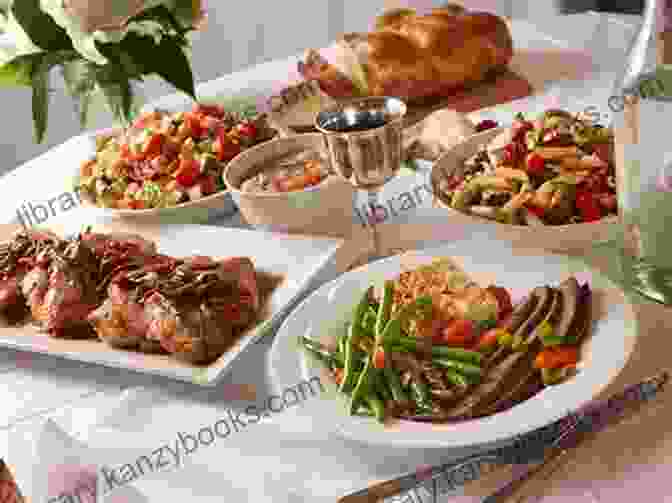 A Mouthwatering Spread Of Kosher Entrees, Showcasing A Variety Of Cuisines And Flavors Kosher Recipes: Simple Nutritious And 100 Percent Kosher