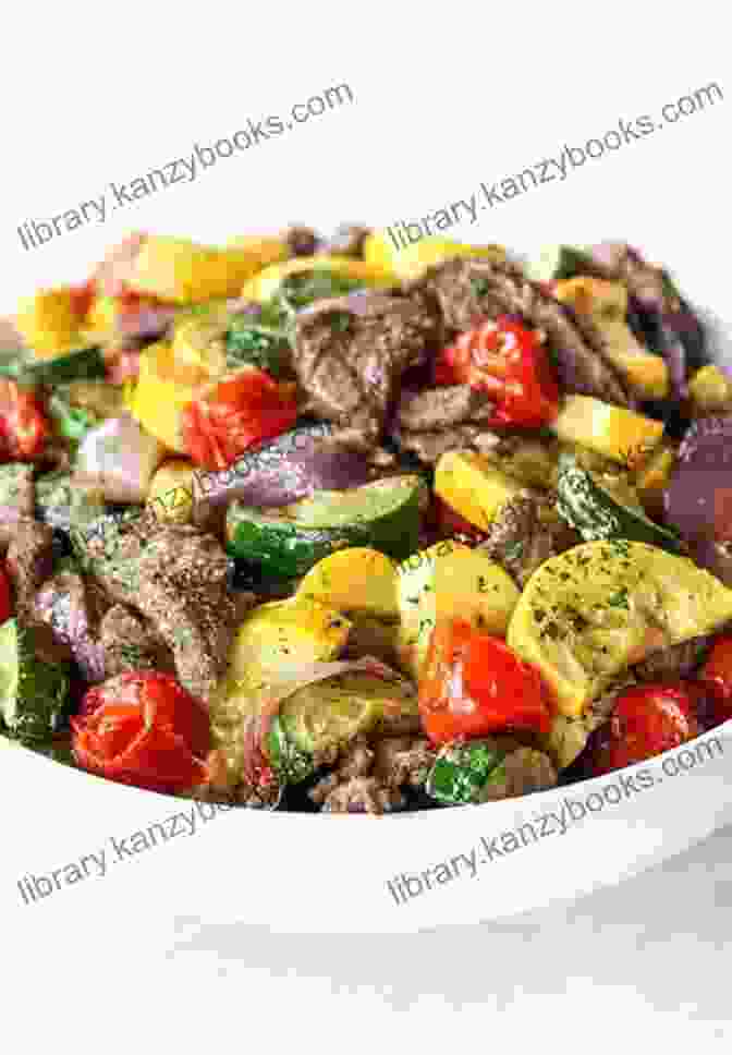 A Sizzling Steak Served With Roasted Vegetables, Epitomizing The Balance Of High Fat And Nutritious Elements In This Culinary Journey Fat Bombs: (2 In 1): Prep And Cook Low Carb Recipes For Maximum Weight Loss (Mouth Watering Fat Bombs And Sweets): High Fat Nutritious Recipes