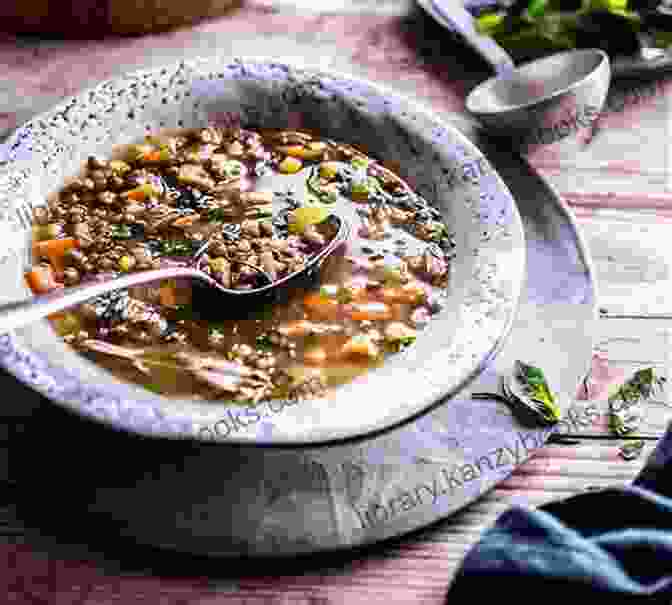 A Steaming Bowl Of Lentil Soup, Garnished With Fresh Herbs The Lean And Green Diet Cookbook: Quick And Easy Dietary Approach To Rapid Weight Loss With Awesome Recipes