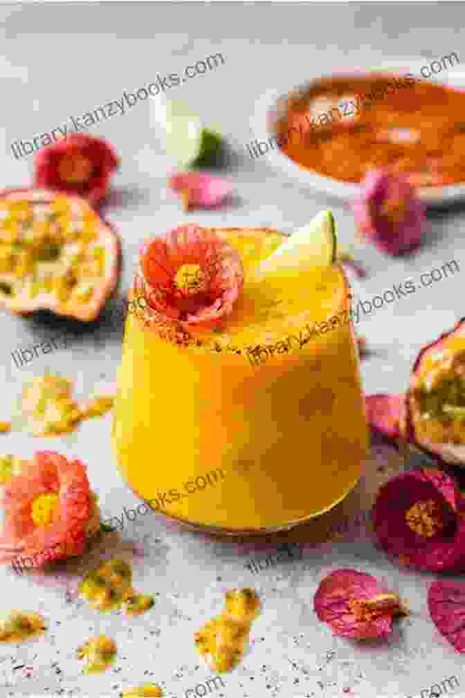 A Vibrant Scoop Of Mango Passion Fruit Frozen Yogurt, Topped With Fresh Mango And Passion Fruit Slices. Delicious Frozen Yogurt Recipes: Homemade Frozen Yogurt: Frozen Yogurt