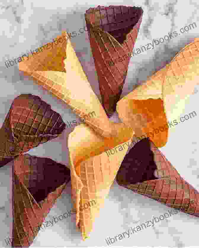 Image Of A Variety Of Ice Cream Treats Made With A Waffle Cone On A White Background ICE CREAM RECIPE FOR EVERYONE: Ice Cream Making Recipes: Sweet Healthy Treats For Your Ice Cream Maker