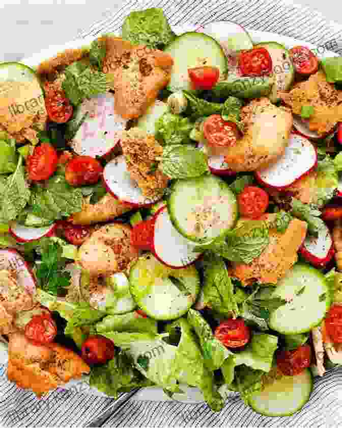 Vibrant And Crunchy Fattoush Salad Lebanese Cuisine: Guide To Traditional Lebanese Cuisine: Lebanese Sweets And Desserts