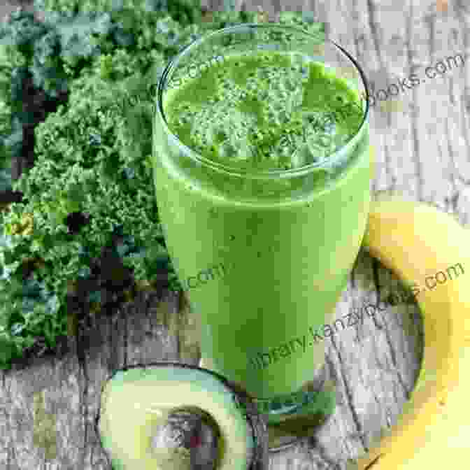 Vibrant Green Smoothie With Kale, Banana, And Berries Healthy Easy Cooking: Healthy Kale And Delicious Smoothie Recipes