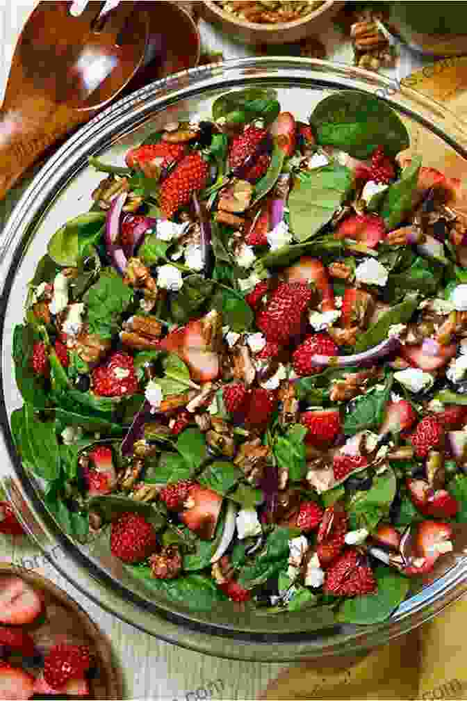 Vibrant Spring Salad With Mixed Greens, Asparagus, Strawberries, And Feta Cheese Clean Eating For Every Season: Fresh Simple Everyday Meals