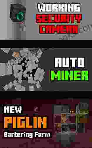 Minecraft: Working SECURITY CAMERA Auto MINER New PIGLIN Bartering Farm: in Minecraft Badrock